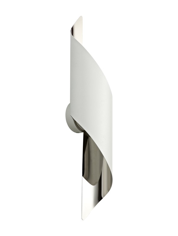 Large Wall Lamp 8W LED White/Polished Chrome/Frosted White